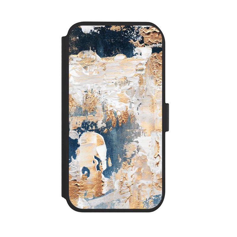 iPhone 11 NIVOflip Abstraktion Blau und Gold