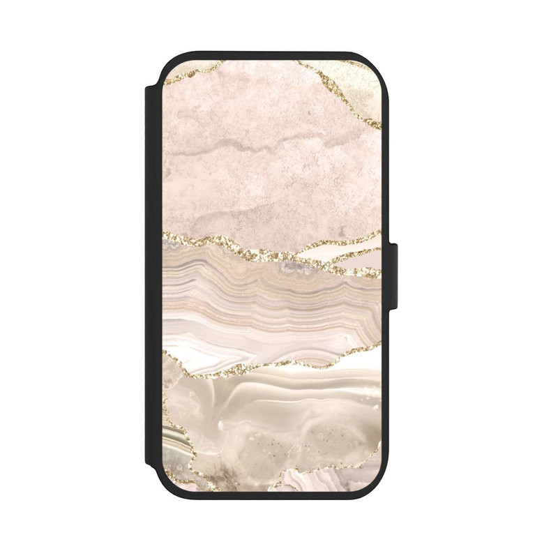 iPhone 11 NIVOflip Marmor rosa-goldene Streifen