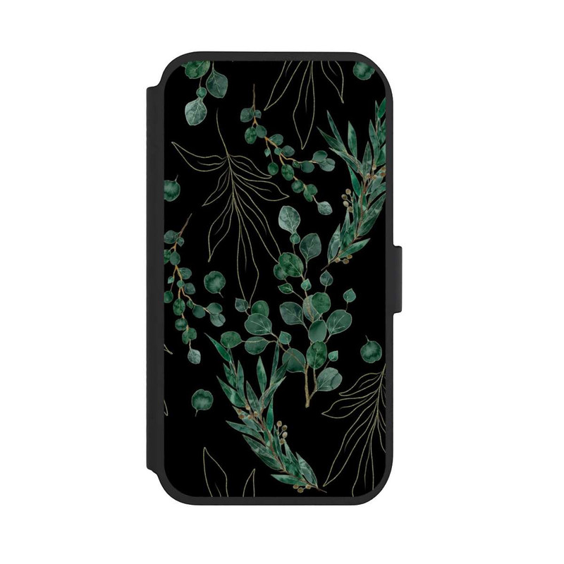 iPhone 11 NIVOflip Eukalyptusblätter schwarz