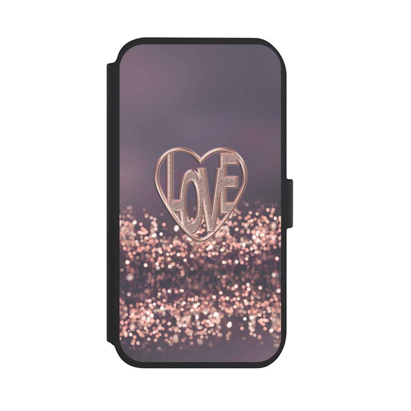 iPhone 11 NIVOflip LOVE Glitzerrosa