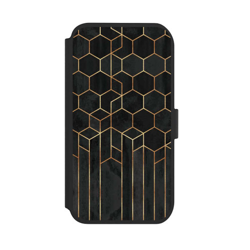 Apple iPhone 11 NIVOflip Schwarze Sechsecke