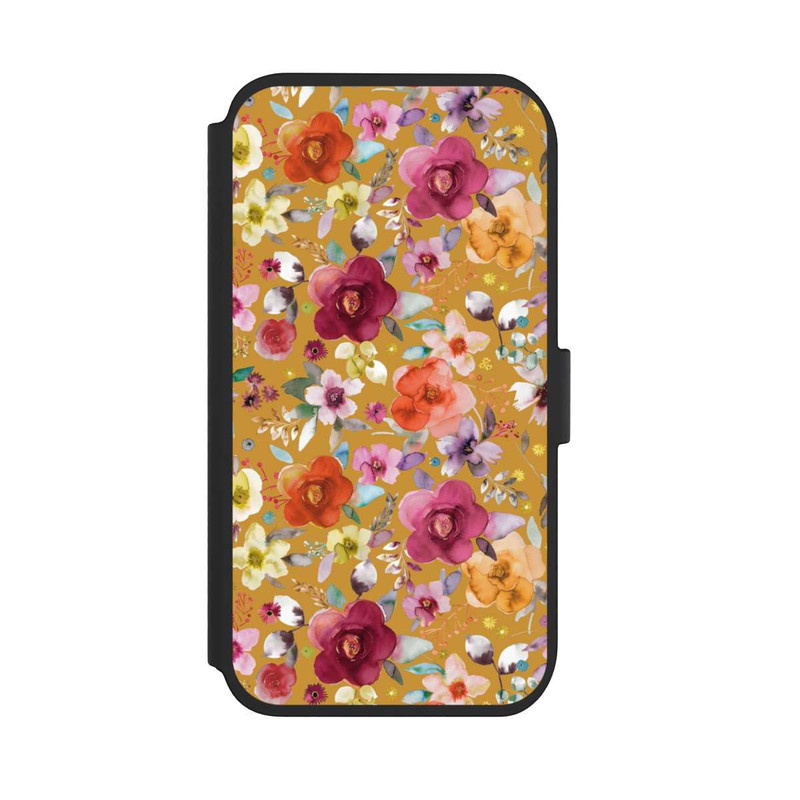 iPhone 11 NIVOflip Bouquets de fleurs printanières moutarde