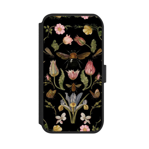 Apple iPhone 11 NIVOflip Wildblumen und Biene Schwarz