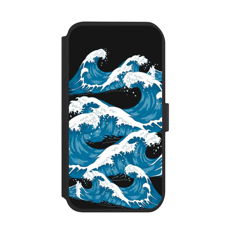 iPhone 11 NIVOflip Sea Waves Black Kanagawa