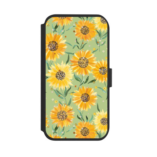 Apple iPhone 11 NIVOflip Sonnenblumen grün