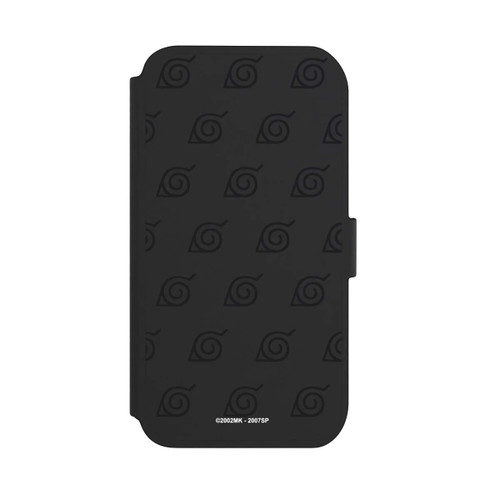 Apple iPhone 11 NIVOflip Schwarzes Konoha-Muster Transparent