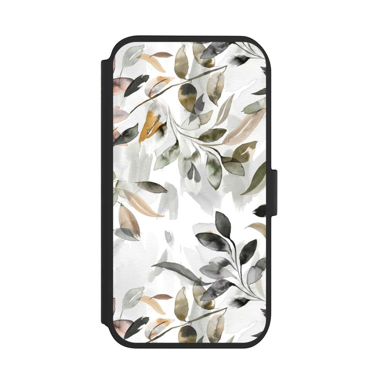 iPhone 11 NIVOflip Aquarellblätter neutral