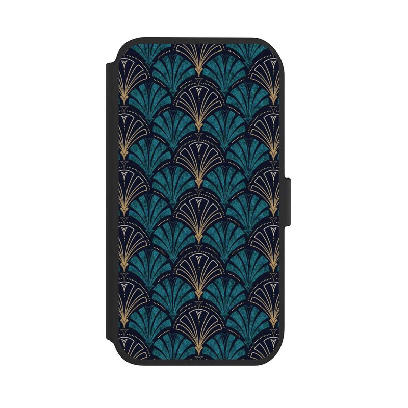 iPhone 11 NIVOflip Art Deco Aquamarin Gold