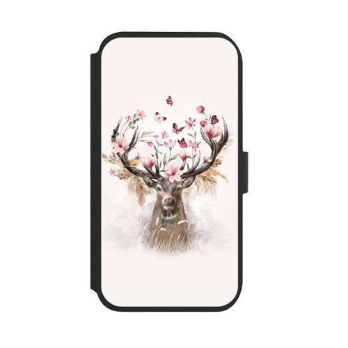 Apple iPhone 11 NIVOflip Hirsch Blumen Geweih