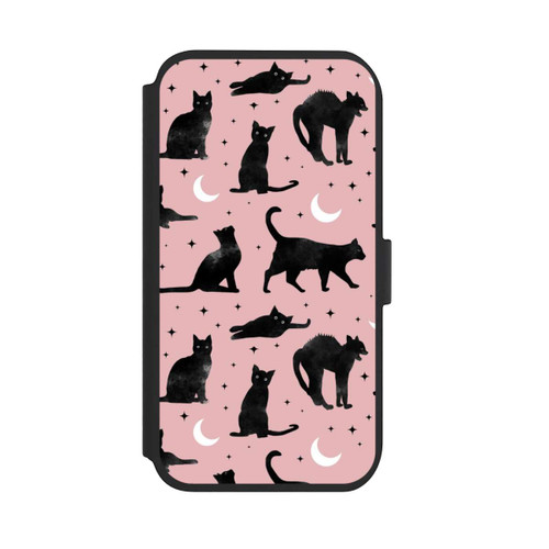Apple iPhone 11 NIVOflip Lune &amp; Chats Fond Rose