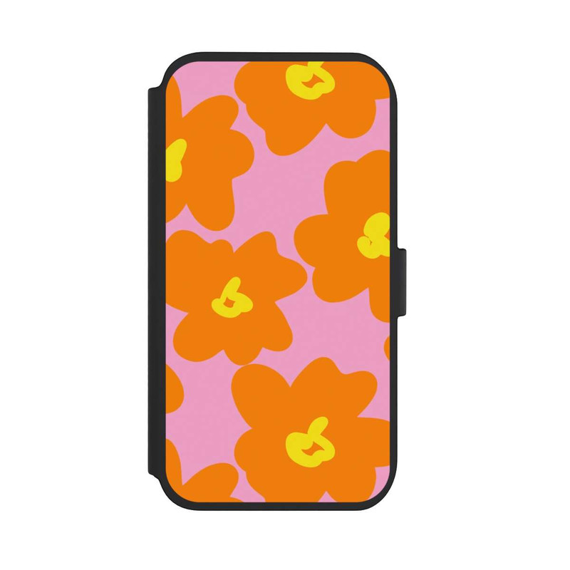 iPhone 11 NIVOflip Fleurs Rétro Rose & Orange