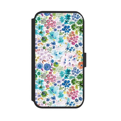 Apple iPhone 11 NIVOflip Kunstvolle kleine Frühlingsblumen blau