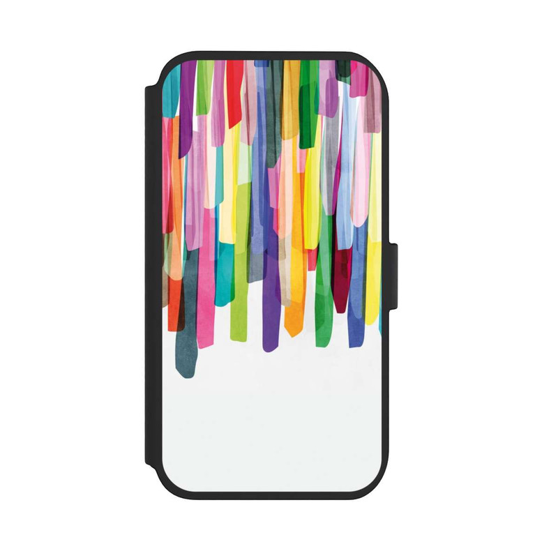 iPhone 11 NIVOflip Bunte Streifen Weißer Hintergrund