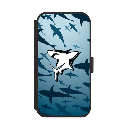 Apple iPhone 11 NIVOflip Haie Muster Blau