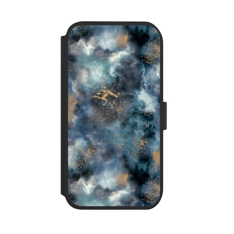 iPhone 11 NIVOflip Smoky Marble Watercolor Navy