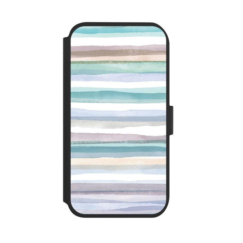 iPhone 11 NIVOflip Pastellfarbene Streifen Blau