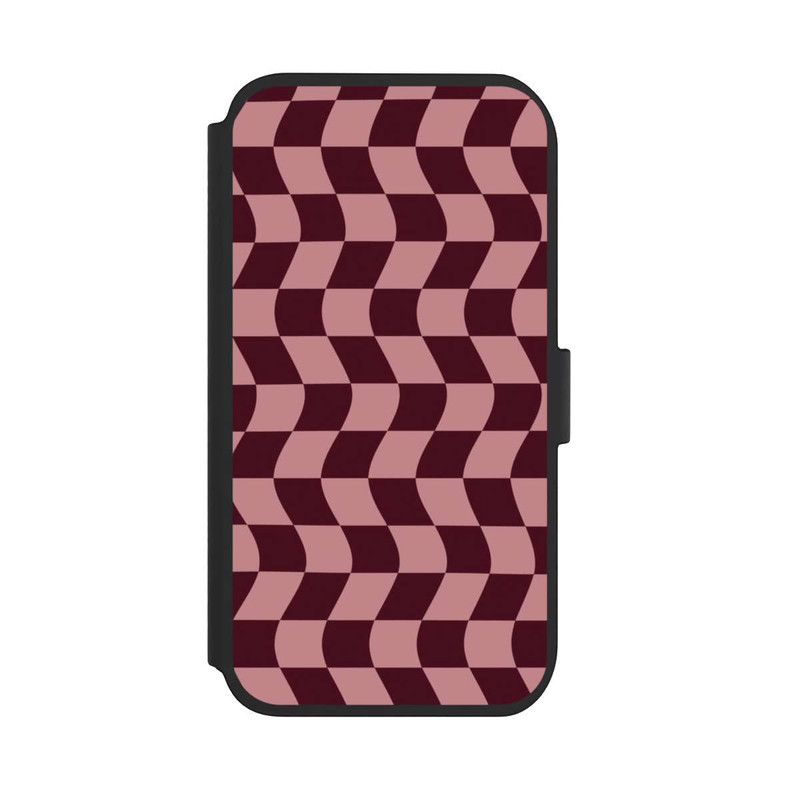 iPhone 11 NIVOflip Schachbrett Rot-Rosa