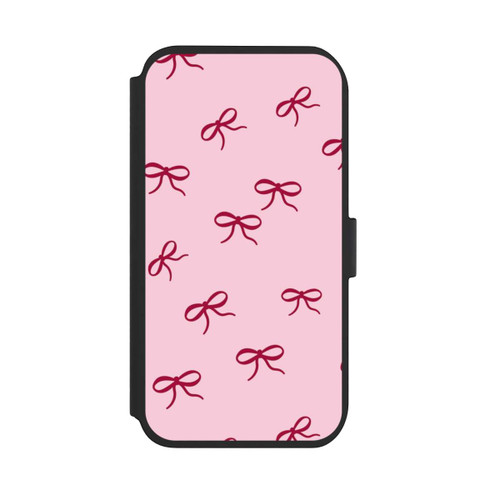 Apple iPhone 11 NIVOflip Schleifen Muster Rot Pink