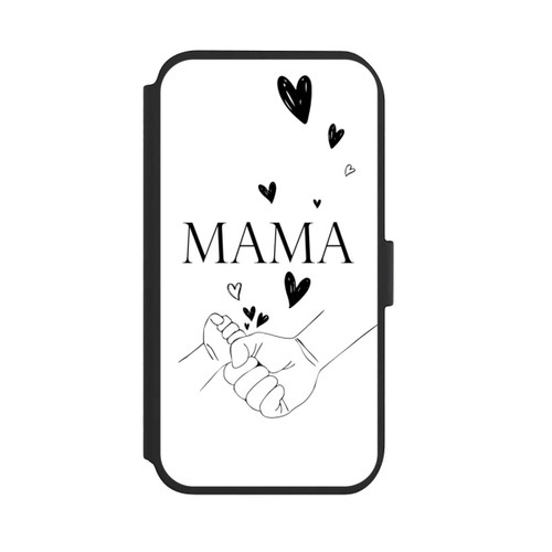 Apple iPhone 11 NIVOflip Muttertag Line Art Hände Schwarz Weiß
