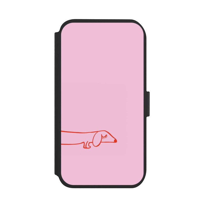 iPhone 11 NIVOflip Dachshund Illustration Pink