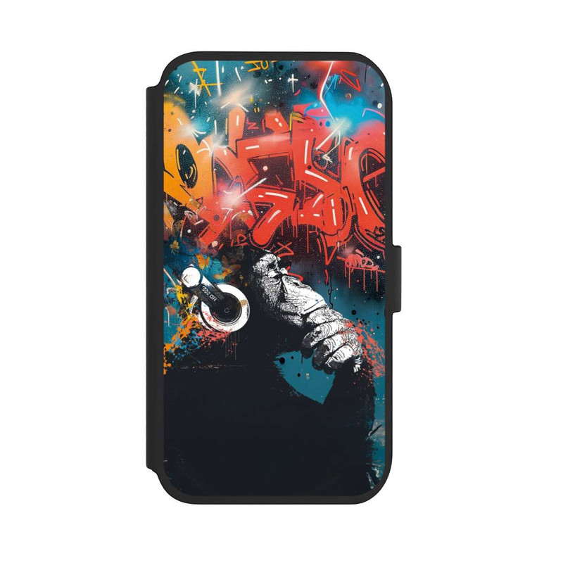 iPhone 11 NIVOflip Affe Stereo Kopfhörer Graffiti Street Art
