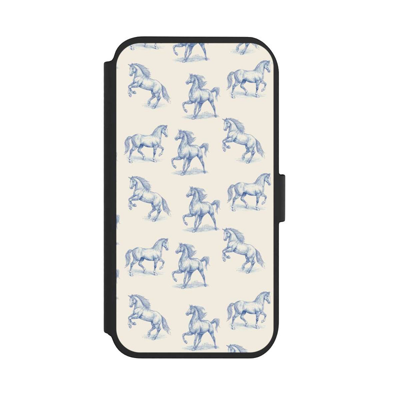 iPhone 11 NIVOflip Horses Pattern Toile de Jouy mit KI