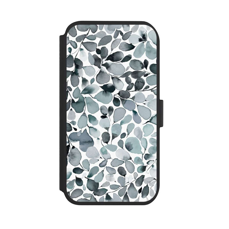 iPhone 11 NIVOflip Eucalyptus Watercolor Leaves Grey