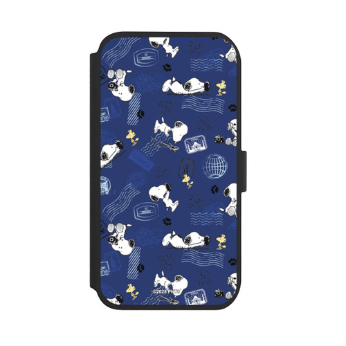 Apple iPhone 11 NIVOflip Peanuts Travel Stamps Pattern Blue