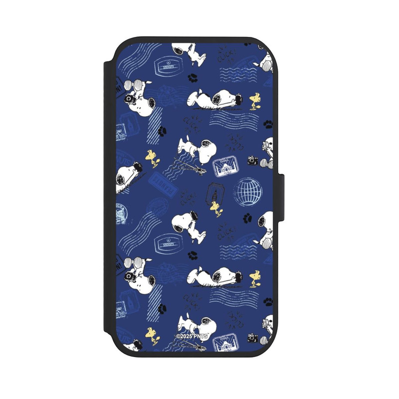 iPhone 11 NIVOflip Peanuts Travel Stamps Pattern Blue