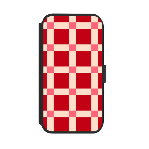 Apple iPhone 11 NIVOflip Kariert Muster Rot
