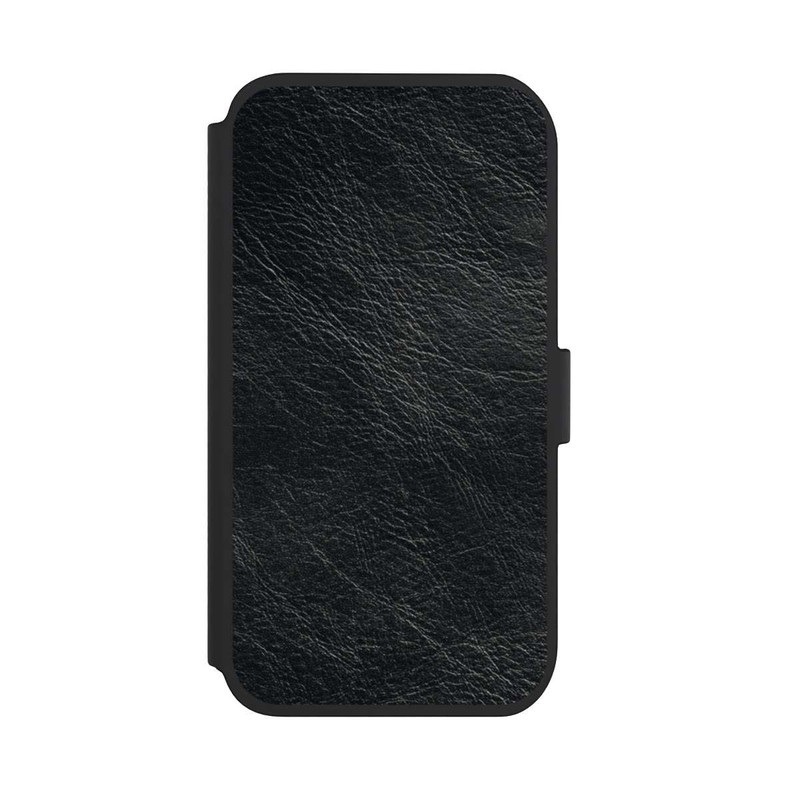 iPhone 11 NIVOflip Fond Aspect Cuir Noir