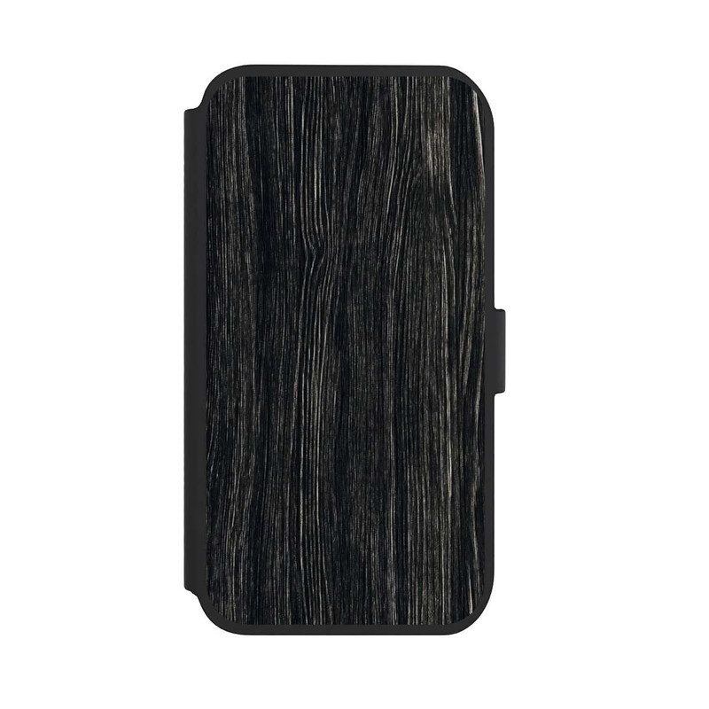 iPhone 11 NIVOflip Dunkle Holzstruktur