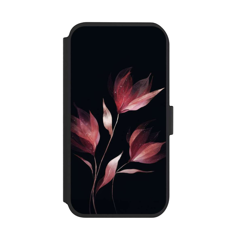 iPhone 11 NIVOflip Burgunderrote Blume Negativ