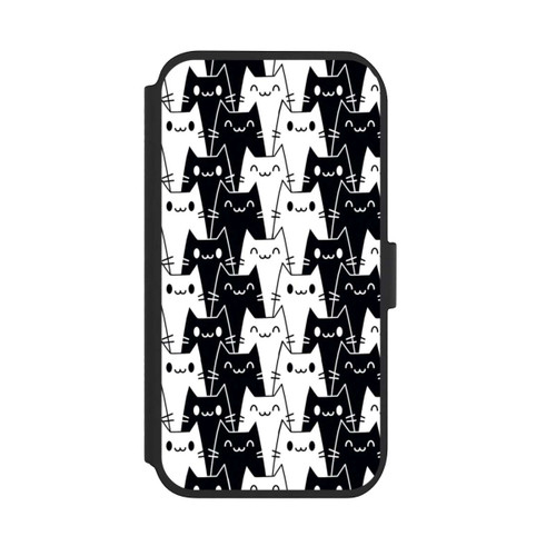 Apple iPhone 11 NIVOflip Katzentapete Schwarz Weiß