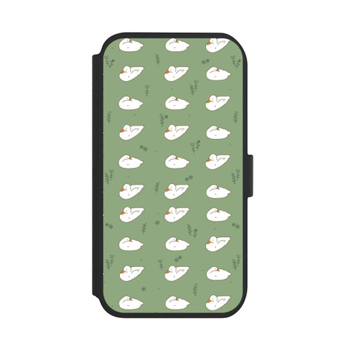 Apple iPhone 11 NIVOflip Cartoon Entenmuster grün