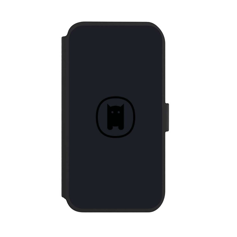 iPhone 11 NIVOflip Nivocase Logo Gross Schwarz Grau 