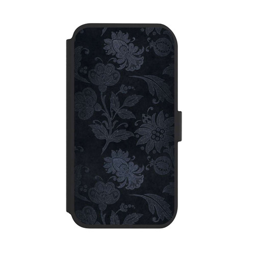 Apple iPhone 11 NIVOflip  Silberne Blumen auf Samt