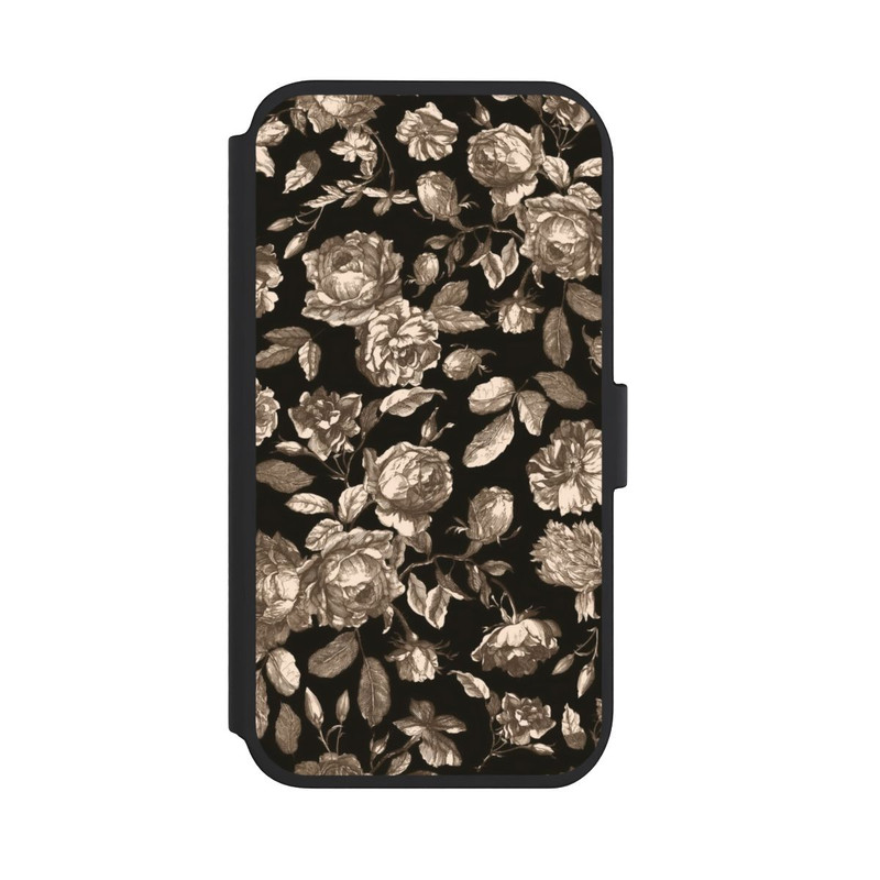iPhone 11 NIVOflip Leinwand dunkle Blumen