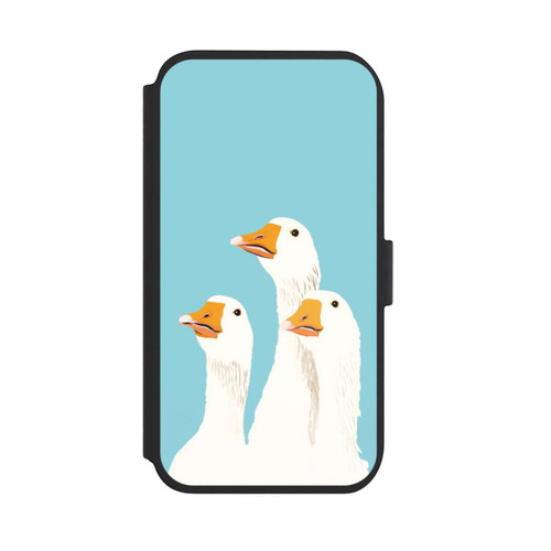 Apple iPhone 11 NIVOflip Three Geese Light Blue with AI