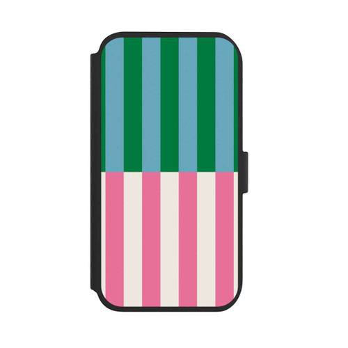 Apple iPhone 11 NIVOflip Motif Rayé Vert Rose