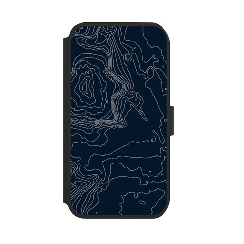 Apple iPhone 11 NIVOflip Berg Höhenlinien Dunkel