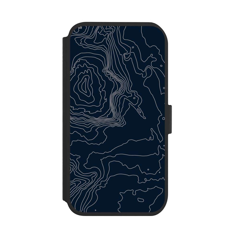 iPhone 11 NIVOflip Berg Höhenlinien Dunkel