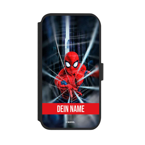 Apple iPhone 11 NIVOflip Spiderman Webs in Action Personalisierbar