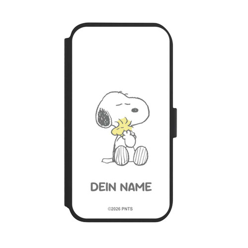 Apple iPhone 11 NIVOflip Snoopy And Woodstock Cuddling Personalisierbar