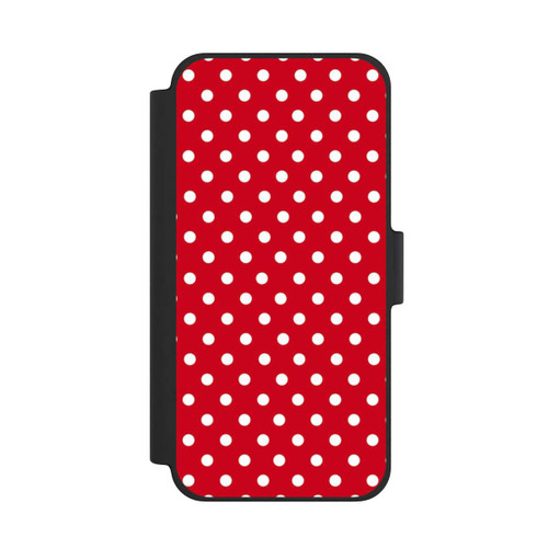 Apple iPhone 12 mini NIVOflip Polka Dots Dunkelrot und Weiß