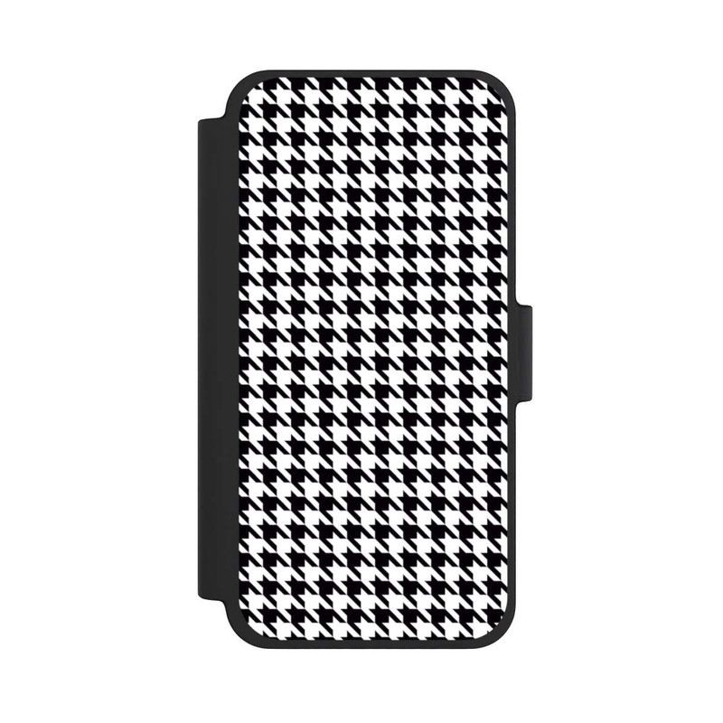 iPhone 12 mini NIVOflip Hahnentritt Schwarz Weiß