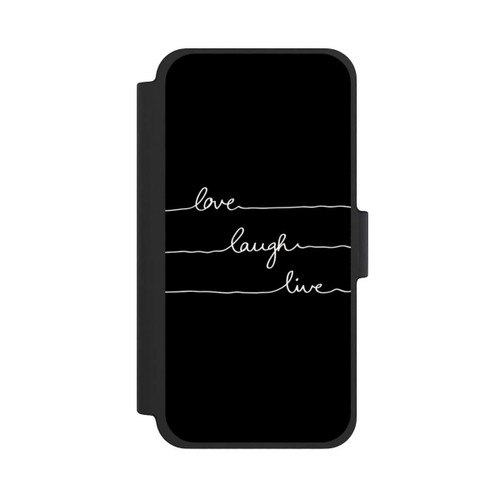 Apple iPhone 12 mini NIVOflip Love Laugh Live weiß/schwarz
