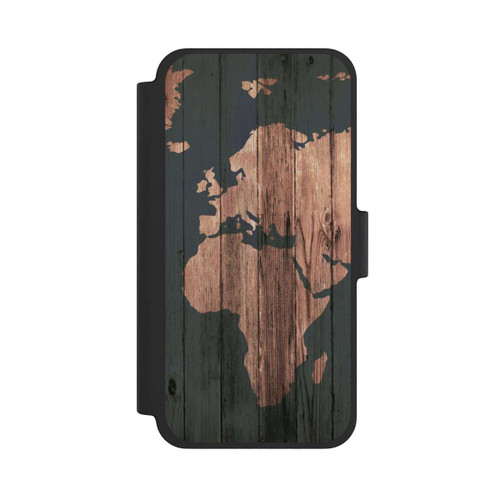 Apple iPhone 12 mini NIVOflip Wooden World Map