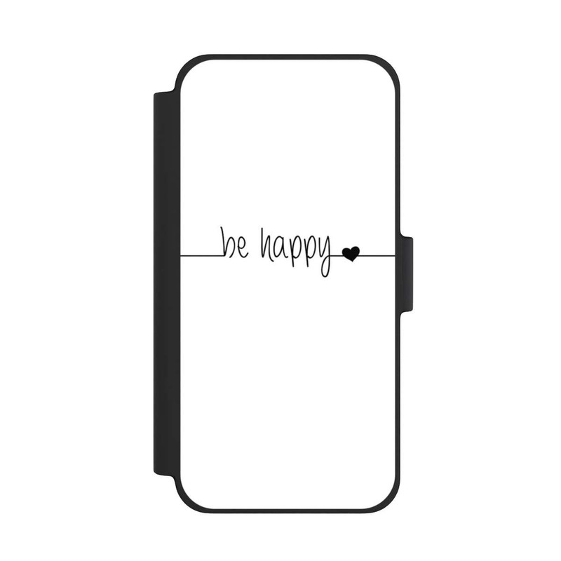 iPhone 12 mini NIVOflip Be Happy Weisser Hintergrund