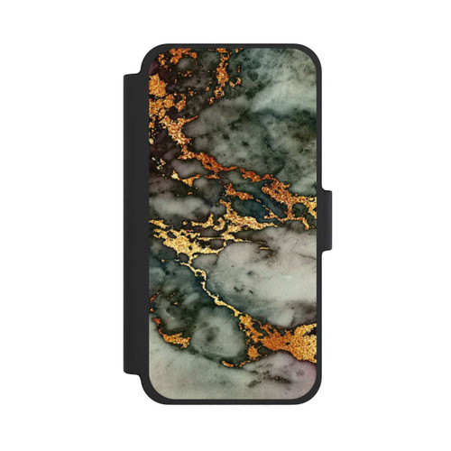 Apple iPhone 12 mini NIVOflip Grauer und goldener Marmor Look